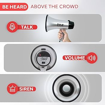 Amazon.co.jp: 《PYLE メガホン スピーカー》 拡声器 持ち運び
